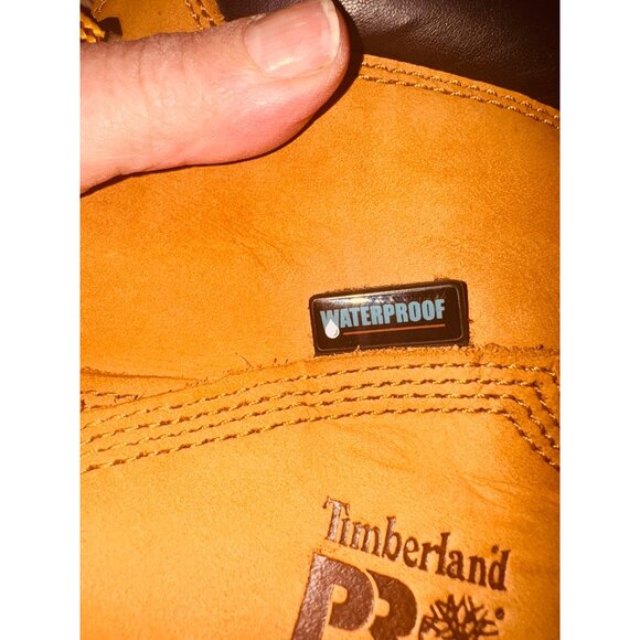 Timberland Pro Soft Toe Waterproof Work Boots Wheat Nubuck Leather Men 7 Utility - Picture 7 of 13